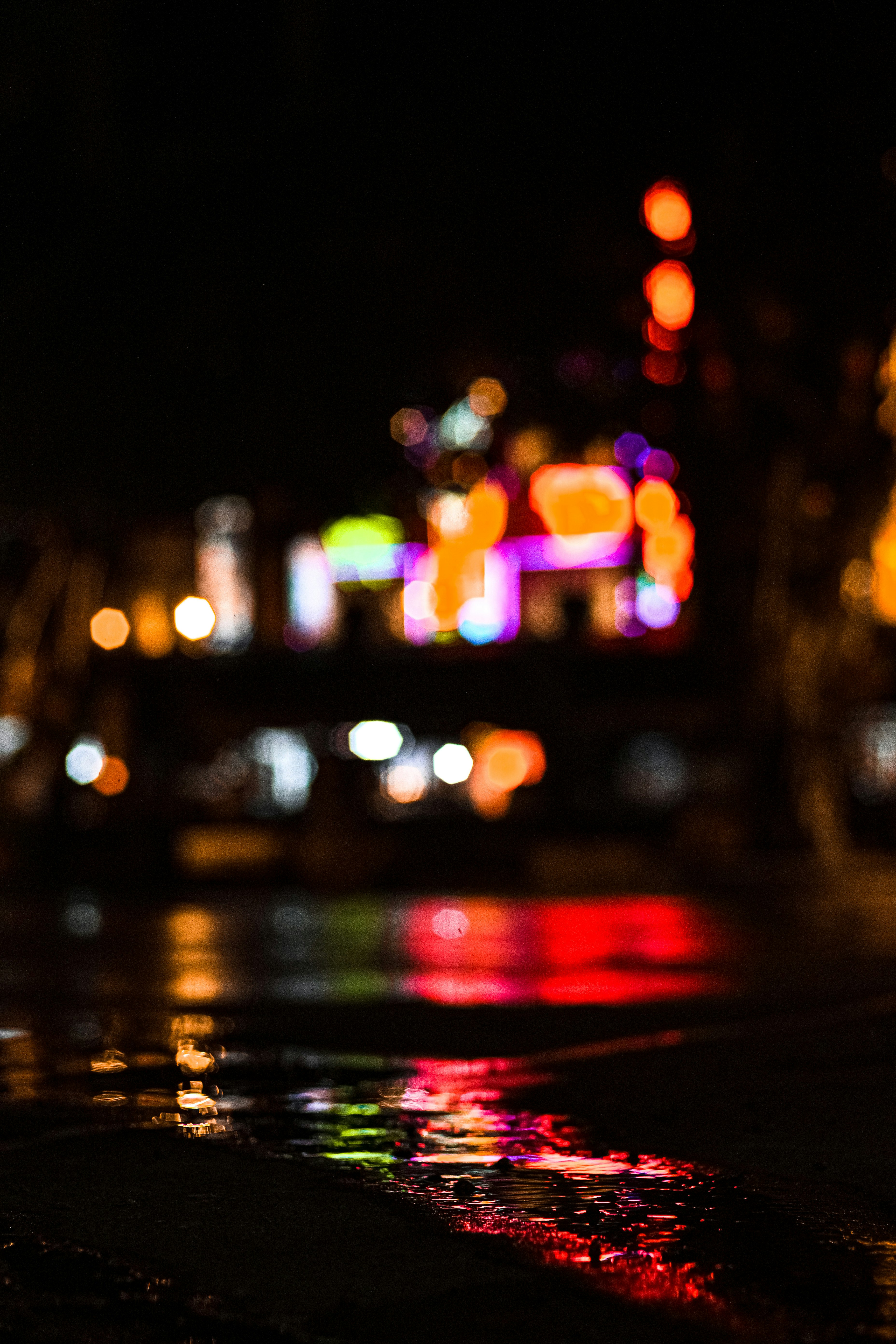 bokeh photography of city lights during night time